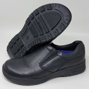 ABEO Men's Size US 10 Black Leather Casual Slip On Loafer Ruben 24R Pre-owned